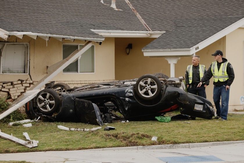 Deadly Accident Car Crashes And Destroys House In Los Angeles Area