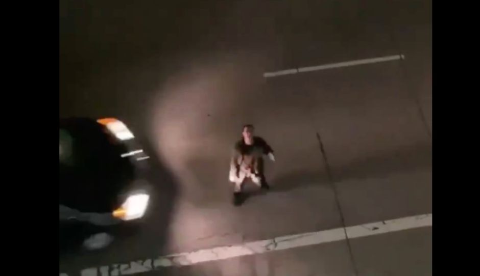 VIDEO: Run over a man in West L.A. and he runs away