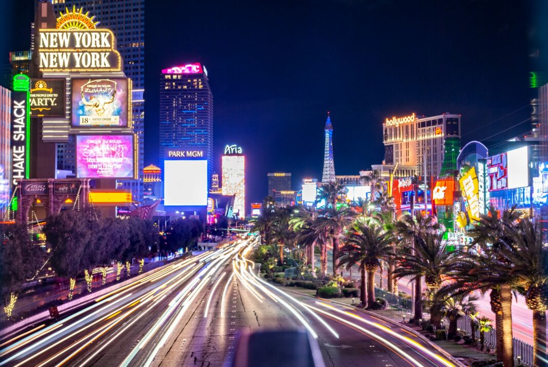 Where should you not walk in Las Vegas?